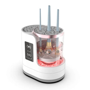 Rechargeable Electric Makeup Brush Cleaner with Drying Stand - Dazzling Beauty Solution