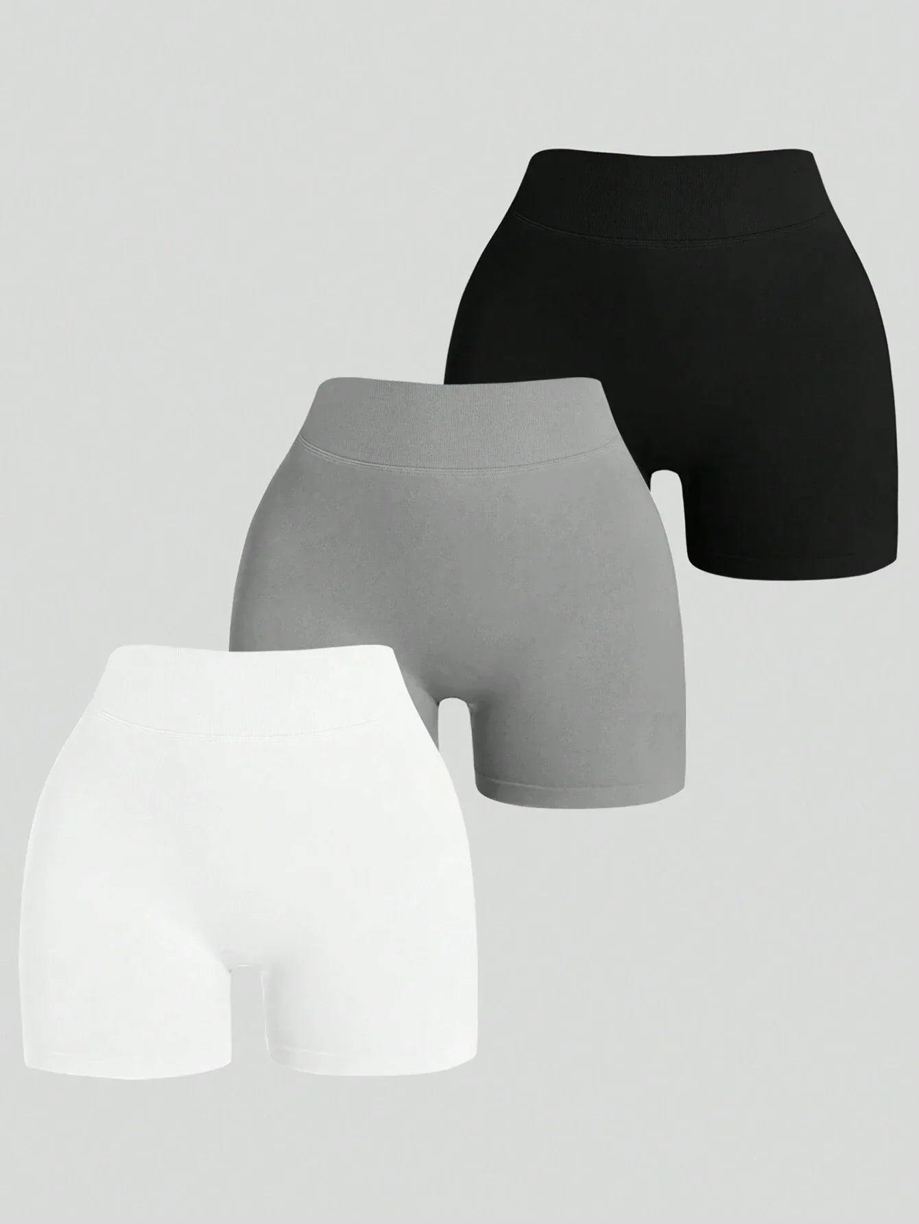 Women'S Plain Seamless V-Waist Daily Fitness Sports Shortswomen Sweat Short, Gym Short, Biker Short - Dazzling Beauty Solution