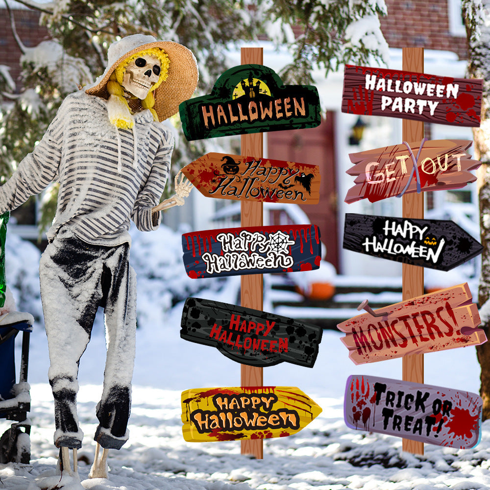 Creative Printing Halloween Paper Signs – Festive Party Props - Dazzling Beauty Solution