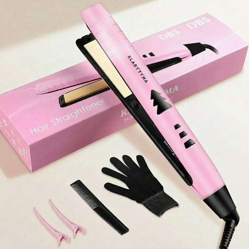 2-in-1 Mini Hair Straightener & Curler Set with LCD Display – Adjustable Temp, Fast Heat, Portable, Gift-Ready - Dazzling Beauty Solution