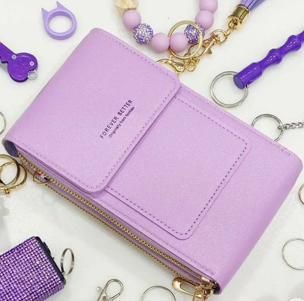 Touch Screen Mobile Phone Bag Small Crossbody Shouder Bags Women Long Wallet - Dazzling Beauty Solution