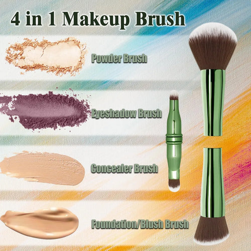 4-in-1 Travel Makeup Brush Set with Case - Dazzling Beauty Solution