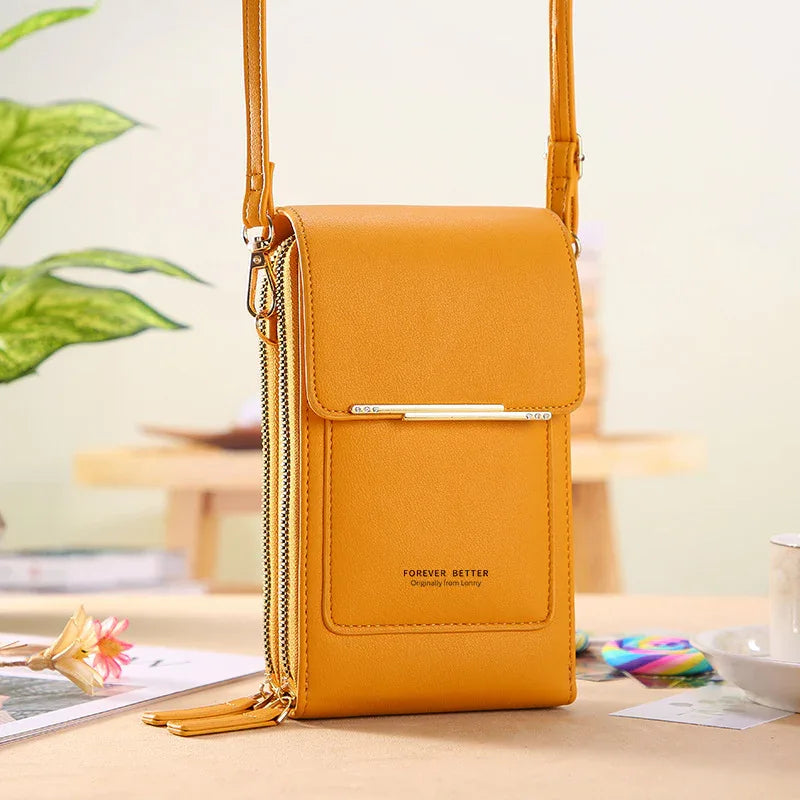 Touch Screen Mobile Phone Bag Small Crossbody Shouder Bags Women Long Wallet - Dazzling Beauty Solution