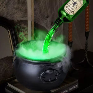 Halloween Floating Wizard Cauldron – Magic Fog Bowl with Potion Bottle & Diffuser - Dazzling Beauty Solution