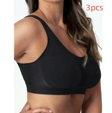 Large Size Seamless Vest Bra – Solid Color Lightweight Support - Dazzling Beauty Solution