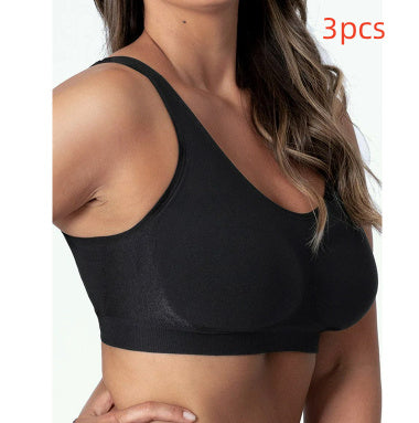 Large Size Seamless Vest Bra – Solid Color Lightweight Support - Dazzling Beauty Solution