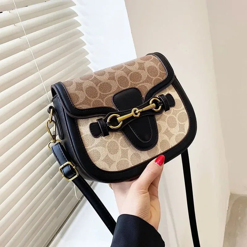 Floral Designer Shoulder Bag – Elegant Leather Handbag with Adjustable Strap & Multiple Compartments - Dazzling Beauty Solution