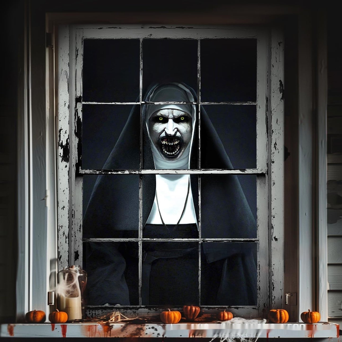 3D Holiday Window Cover Witch Halloween Window Cover - Dazzling Beauty Solution