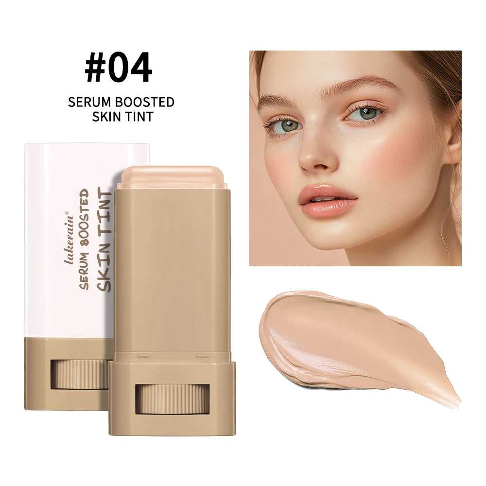 Foundation Tint Stick Balm Serum Boosted Skin Tint Moisturizing Silky Texture Foundation Stick Plumper Travel 6 Colors Stick Ma