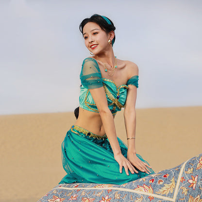 Belly Dance Performance Costume Halloween Costume Set - Dazzling Beauty Solution