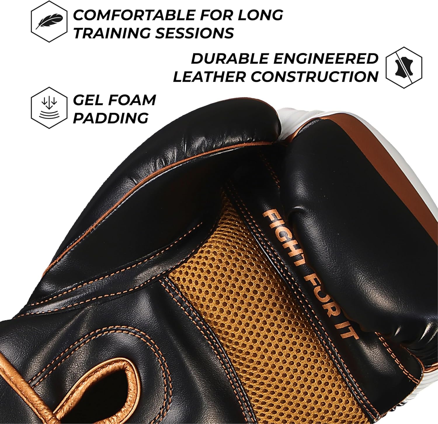 Essential Gel Boxing Gloves for Men & Women, Kickboxing MMA, Muay Thai Gloves and Heavy Bag Training Punching & Sparring