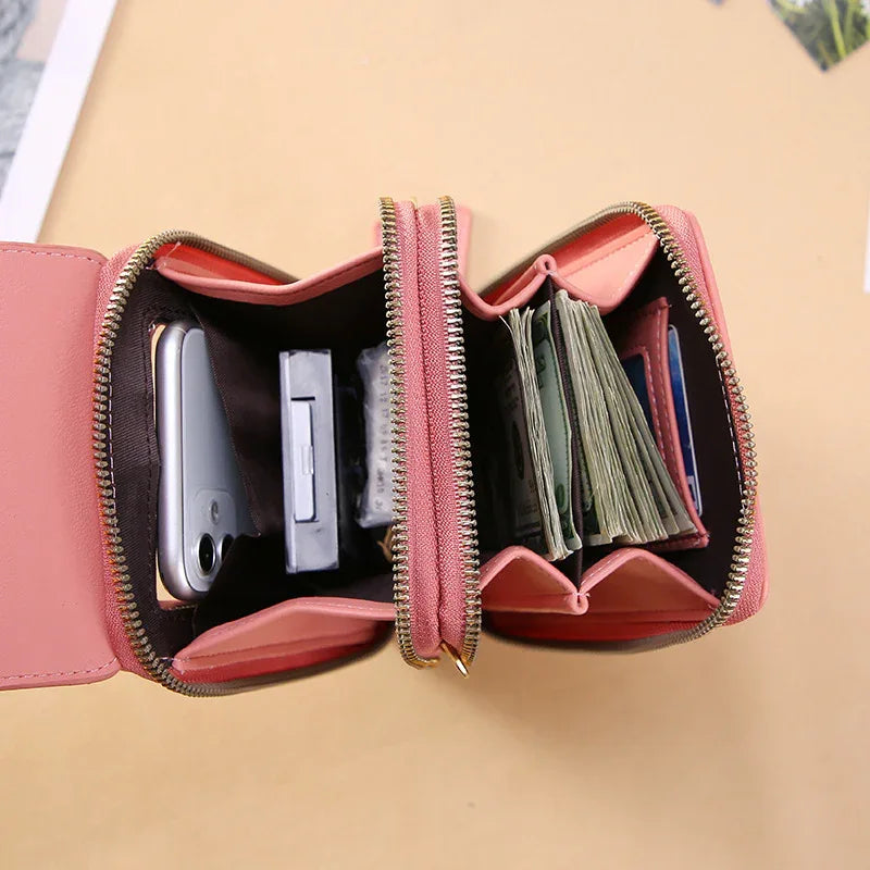 Touch Screen Mobile Phone Bag Small Crossbody Shouder Bags Women Long Wallet - Dazzling Beauty Solution