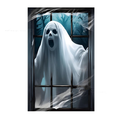 3D Holiday Window Cover Witch Halloween Window Cover - Dazzling Beauty Solution
