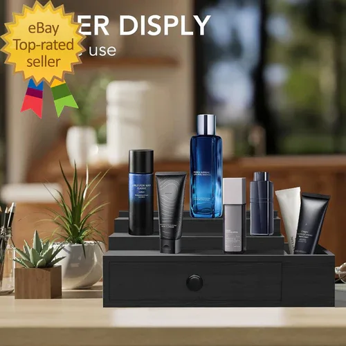 3-Tier Cologne Organizer with Velvet Lining - Dazzling Beauty Solution