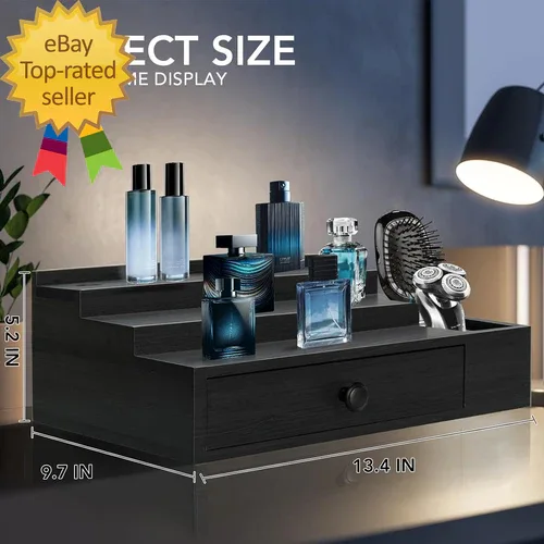 3-Tier Cologne Organizer with Velvet Lining - Dazzling Beauty Solution